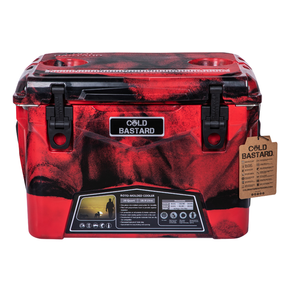 Rugged+ 20QT CAMO Red Cold Bastard Coolers